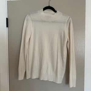 beautiful wool blend creme mock neck sweater